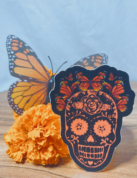 Butterfly Skull Sticker